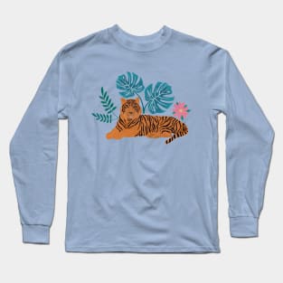 Tropical Jungle Tiger Long Sleeve T-Shirt